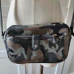G.I.L.I. Got It Love It Camo Leather Crossbody Bag + Metallic Card Wallet